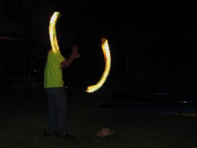 Fire Art
Turbo Joe entertaining the campers at Hairnt-fest.
May, 2010
