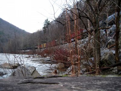 Train Comming Down the Gorge
Nolichucky River,
December, 10, 2011

