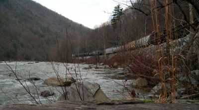 Train Comming Down the Gorge
Nolichucky River, 
December, 10, 2011
