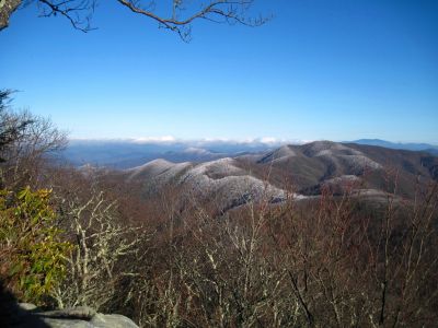 View From Middle Spring Ridge
aka, 'Buzzard Rock', 
Looking toward Wilson Knob and the Butte of Rich and  Sampson Mountains,
Middle Spring Ridge Trail,
December 17, 2011
