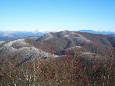 View From Middle Spring Ridge
aka, 'Buzzard Rock', 
Looking toward Wilson Knob on Rich Mountain,
Middle Spring Ridge Trail,
December 17, 2011
