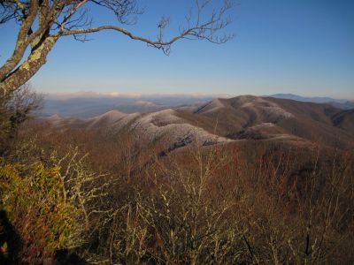 View From Middle Spring Ridge
aka, 'Buzzard Rock', 
Looking toward Wilson Knob on Rich Mountain,
Middle Spring Ridge Trail,
December 17, 2011
