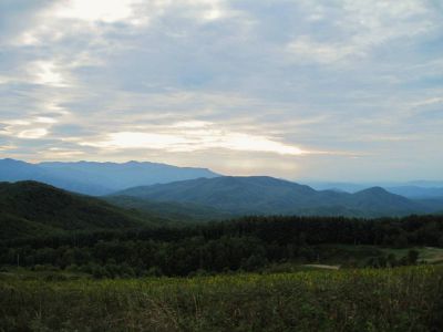 View From Max Patch
ascending the Patch,
on the Appalachian Trail, 
September, 2010 
