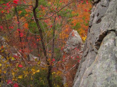Bird Rock
View, looking down from 'Bird Rock',
Sill Branch Overlook,
10-31-2013
