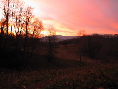 Sunset
Devils Fork Gap...
Viking Mountain in the distance.
November, 2010

