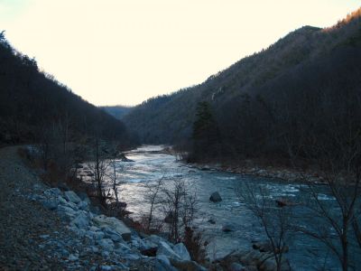 Nolichucky River Gorge
...hiking back from Devils Creek,
2-6-2011
