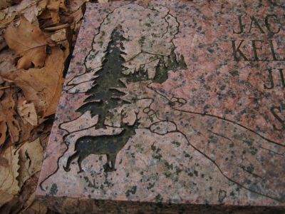 Detail Of Morris Memorial
Part of the marble memorial for Jackelyn Mae Kelley-Morris near Hurricane Gap on the Appalachian Trail,
2-19-11
