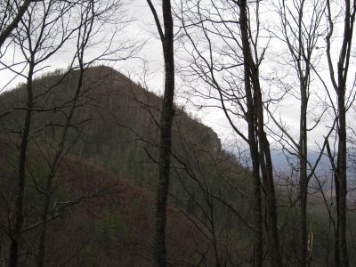 Whitehouse Mountain
profile, as seen from the 'high road' on the Rocky Fork Trail, 
3-5-11
