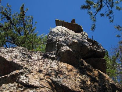 Overlook Boulder
A view of the overlook boulder itself from below,
3-19-2011
