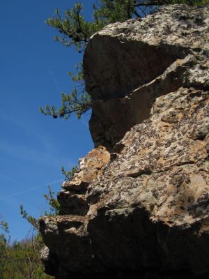 Overlook Boulder
A view of the overlook boulder itself from below,
3-19-2011
