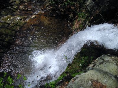 Gentry Creek Falls
View from top of the upper set of falls,
4-30-2011
