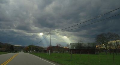 Road to Chucky, TN
Sunbeams bursting through the clouds,
2014
