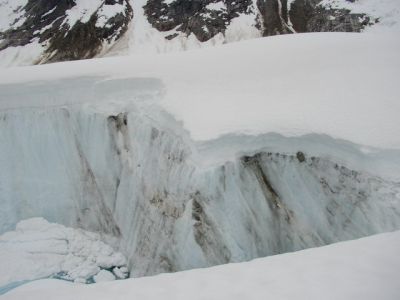 a fissure in the glacier
photo courtesy of Becky Hyder
