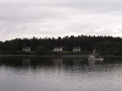 Fishing Boat and Houses
photo by Becky Hyder

