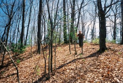 Boney Knuckle Knob
'Rat Patrol'  cresting the  'Boney Knuckle Knob'--part of the 'Meat-grinder Ridge'  Trail
April, 2009
