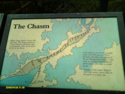 Rogue River Chasm Sign
Photo by Betty Sabatini
