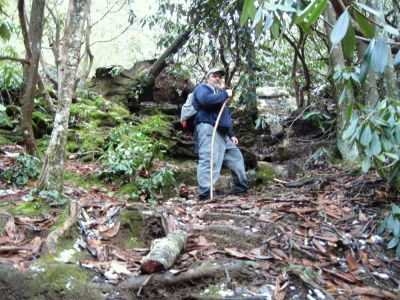 Rat Patrol on the Trail
At Red Fork Falls on Unaka Mnt.
January 2010
