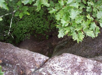 High Rocks
Vertigo...
looking down off the rock to the trail below...
July 2009
