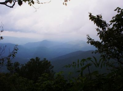 Little Bald Mountain
Another view from the Bluff
'No Business Knob'  in the haze 
July 2009

